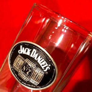 JACK DANIELS metal medallion glass